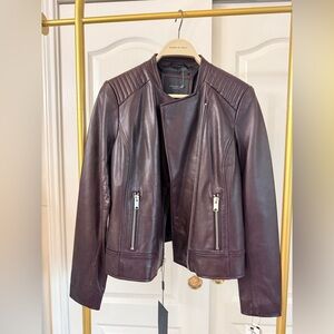 Women Leather Jacket in Brown new / size M
